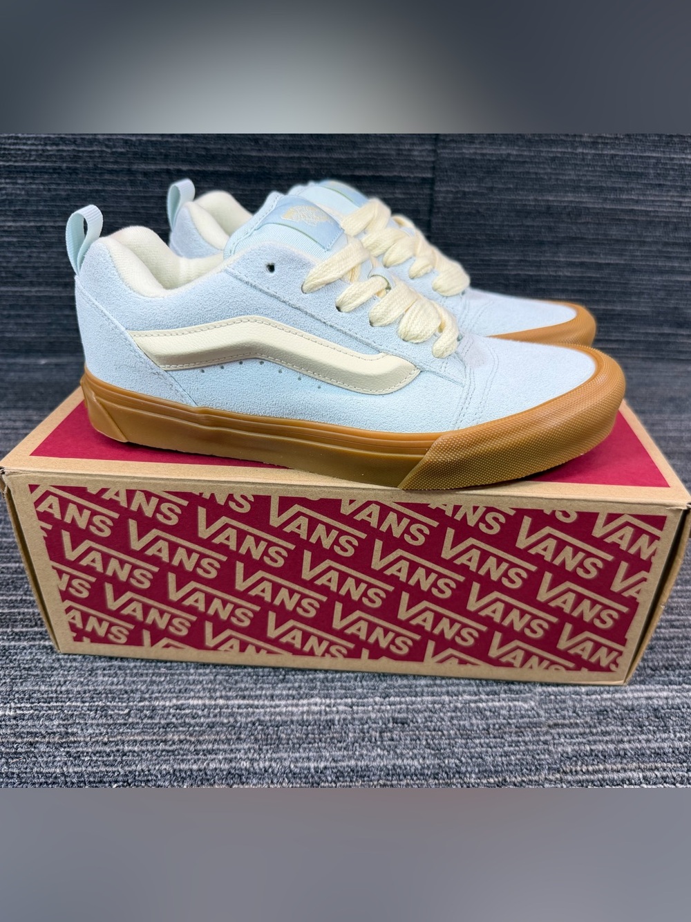 Vans Knu Skool Gum Spa Blue Reissued 90’s low-top Skate shoe Multiple sizes